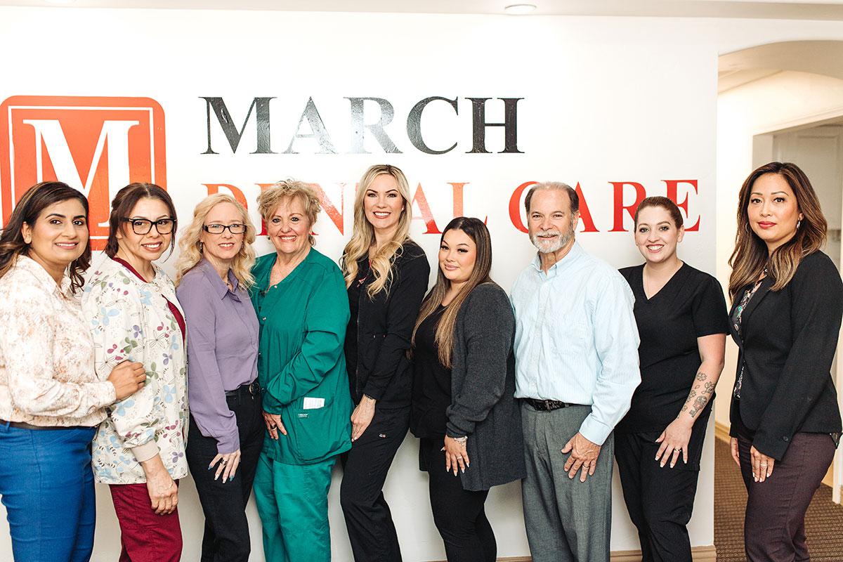 the dental team at March Dental Care in Stockton, CA